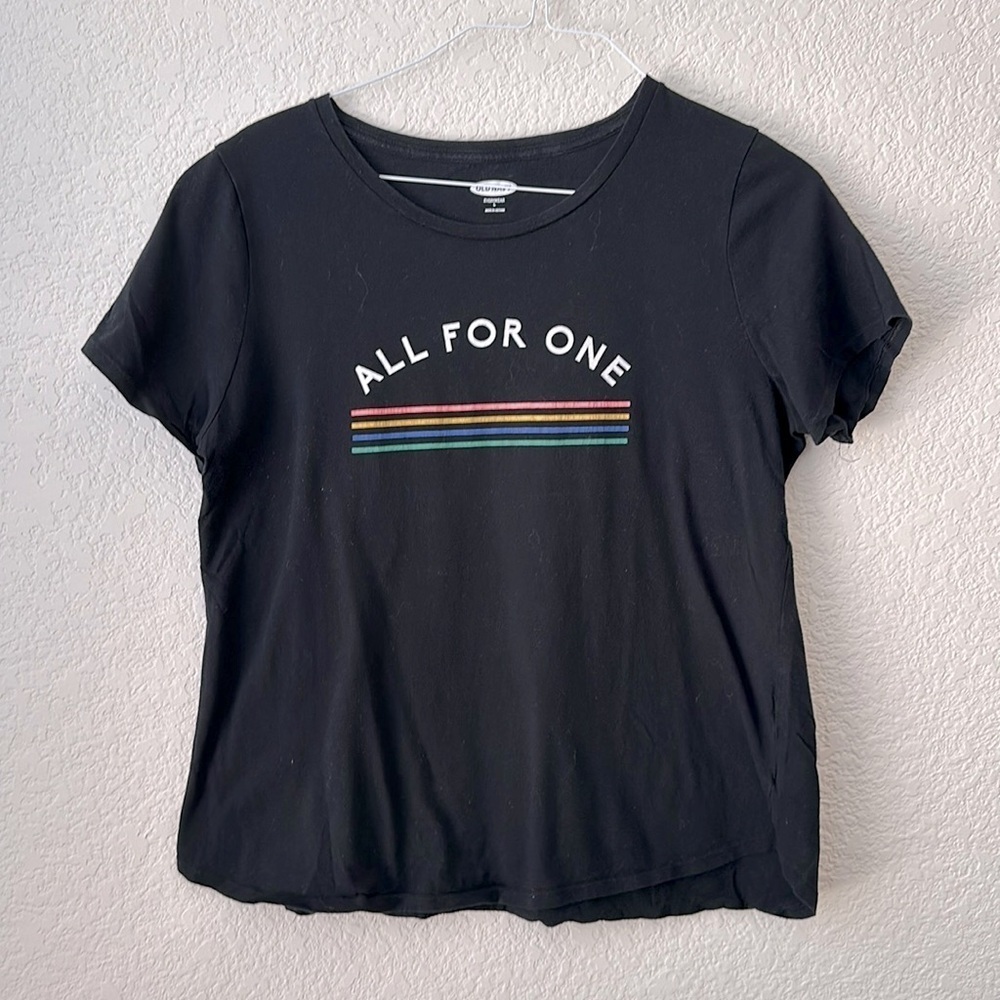 ❤️ OLD NAVY Black Everywhere Graphic T-shirt Size L ❤️